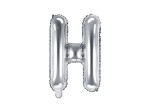 Balon foliowy litera H srebrny 35cm 1szt