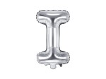 Balon foliowy litera I srebrny 35cm 1szt