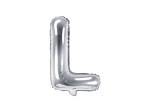 Balon foliowy litera L srebrny 35cm 1szt
