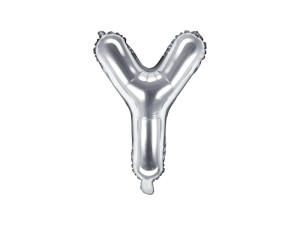 Balon foliowy litera Y srebrny 35cm 1szt