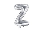 Balon foliowy litera Z srebrny 35cm 1szt