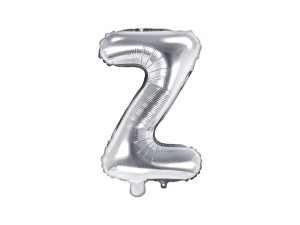 Balon foliowy litera Z srebrny 35cm 1szt