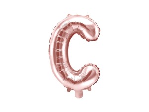 Balon foliowy litera C różowe złoto 35cm 1szt