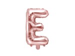 Balon foliowy litera E różowe złoto 35cm 1szt