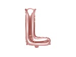 Balon foliowy litera L różowe złoto 35cm 1szt