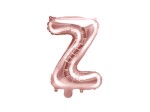 Balon foliowy litera Z różowe złoto 35cm 1szt