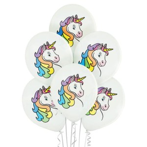 Balony Unicorn jednorożec 6szt