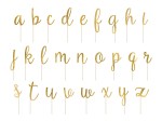 Toppery Alfabet, złoty, 9,5-12cm