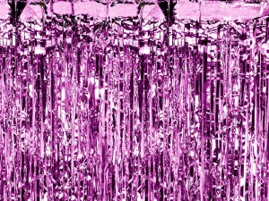 Kurtyna Party metalizowana purpurowa 90x250cm