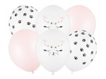Balony 30cm, Kotek, mix 6szt