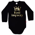 Body dziecięce KRÓL IMPREZY - złoty nadruk