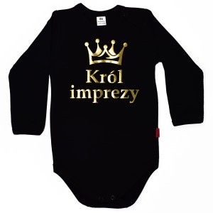 Body dziecięce KRÓL IMPREZY - złoty nadruk