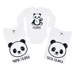 Komplet rodzinny z pandą