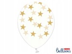 Balony 30cm, Gwiazdki, Crystal Clear, 6szt