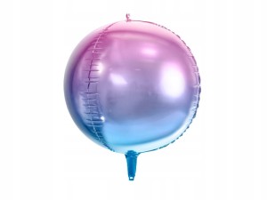 Balon foliowy Kula ombre, fioletowo-niebieski 35cm