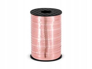 Wstążka plastikowa, różowe złoto, 5mm/225m
