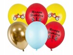 Balony 30cm, Happy Birthday, mix, 6szt