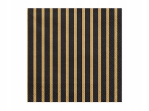 Serwetki Paski, złoty, 33x33 cm