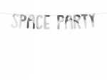 Baner Kosmos - Space Party, srebrny, 13x96cm