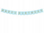 Baner Happy Birthday, j. niebieski, 15 x 175 cm