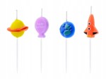 Świeczki urodzinowe Kosmos, mix, 2-3cm, 4szt