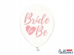 Balony 30cm, Bride to be, Crystal Clear 6szt