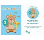 Zaproszenia Moje 1 urodziny niebieskie 10x15 6szt