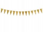 Girlanda flagietki, złote, 2,15 m baner