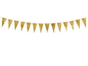 Girlanda flagietki, złote, 2,15 m baner