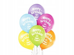 Balony Happy birthday 6szt