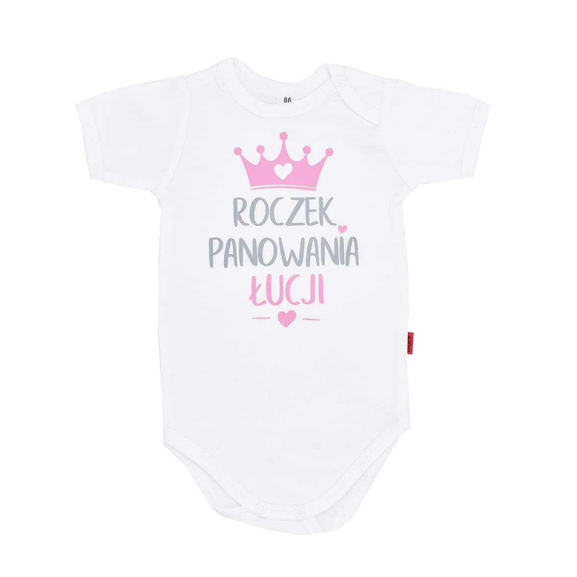 body na roczek panowania z imieniem dziecka