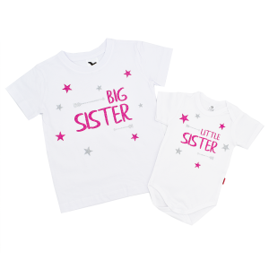 Zestaw koszulek Siostry - BIG SISTER  i LITTLE SISTER