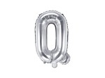 Balon foliowy litera Q srebrny 35cm 1szt