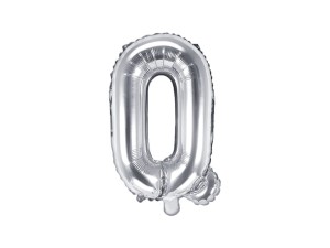 Balon foliowy litera Q srebrny 35cm 1szt