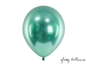 Balony Glossy 30cm butelkowa zieleń urodziny x10