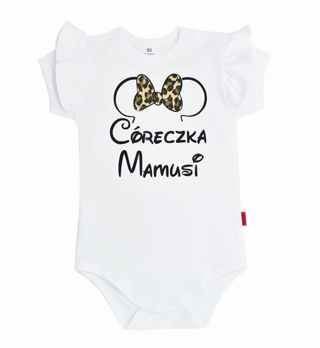 Body CÓRECZKA MAMUSI z myszką z kokardą w panterkę