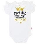 Body z falbanką Mam już roczek + imię,  złoty brokat