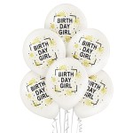 Balony Birthday girl 6szt