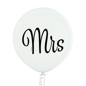 Balon GIGANT MRS ŚLUB WESELE PANNA MŁODA 60cm