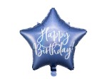 Balon foliowy Happy Birthday 40cm granat urodziny