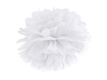 Pompon bibułowy kolor biały 25cm ślub wesele dekor