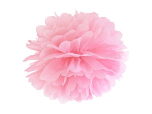 Pompon bibułowy różowy 25cm urodziny dekoracja