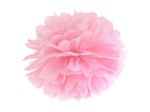 Pompon bibułowy j. różowy 35cm ślub wesele dekor