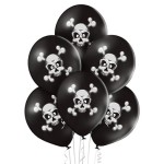 Balony Czaszka i kości 6szt