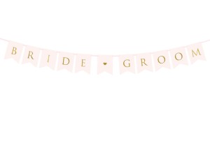 Baner Bride Groom j.róż 15x155cm wieczór panieński