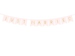 Baner Just Married j,róż 15x155cm ślub wesele