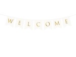 Baner Welcome biały 15x95cm ślub wesele przyjęcie