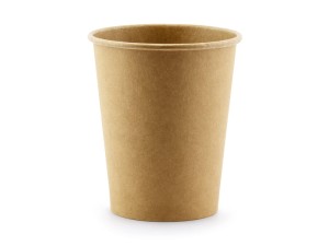 Kubeczki papierowe, kraft, 220ml 6szt