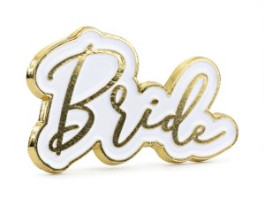 Przypinka Bride, 3.5x2cm wieczór panieński ślub