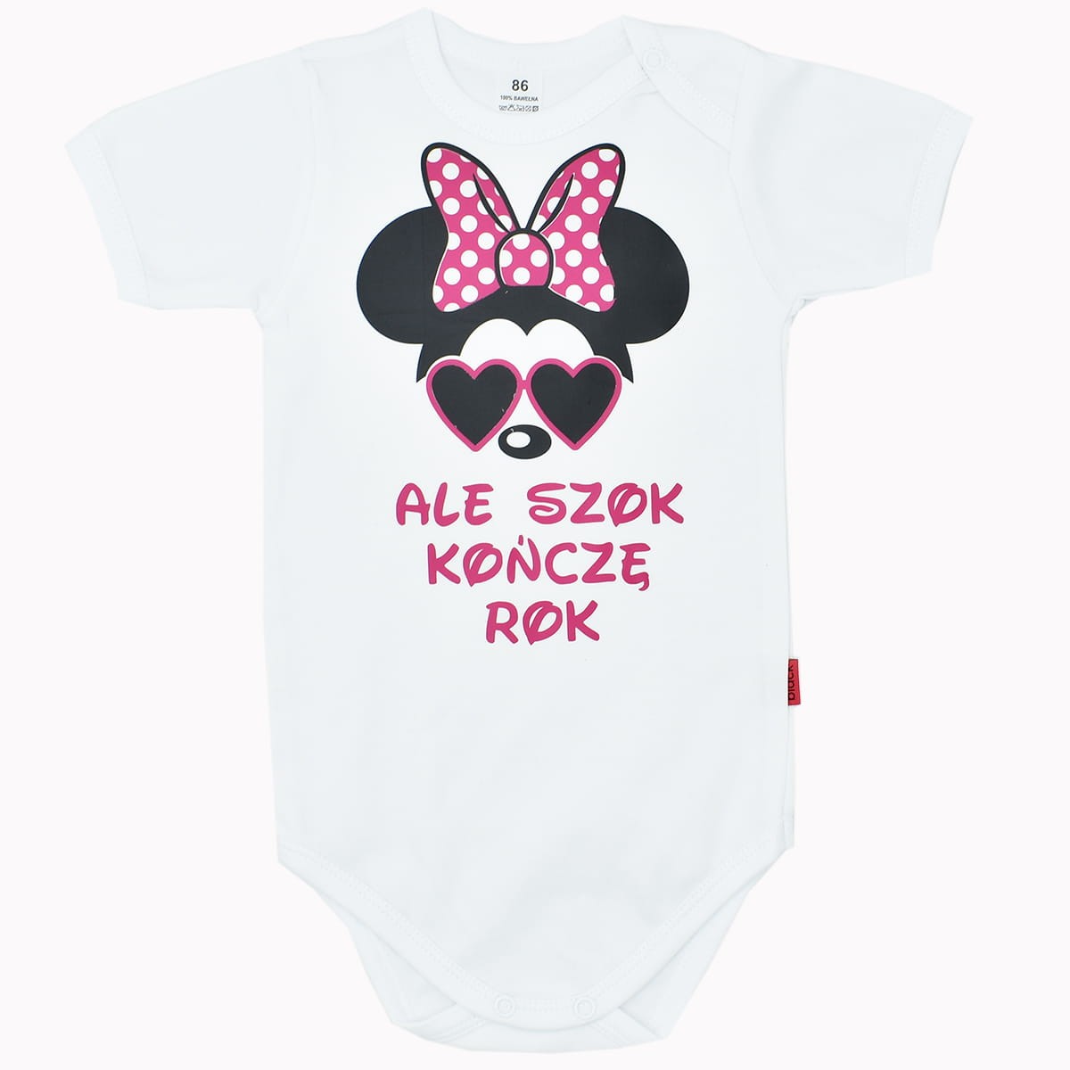 ale szok kończę rok mysz z kokardą